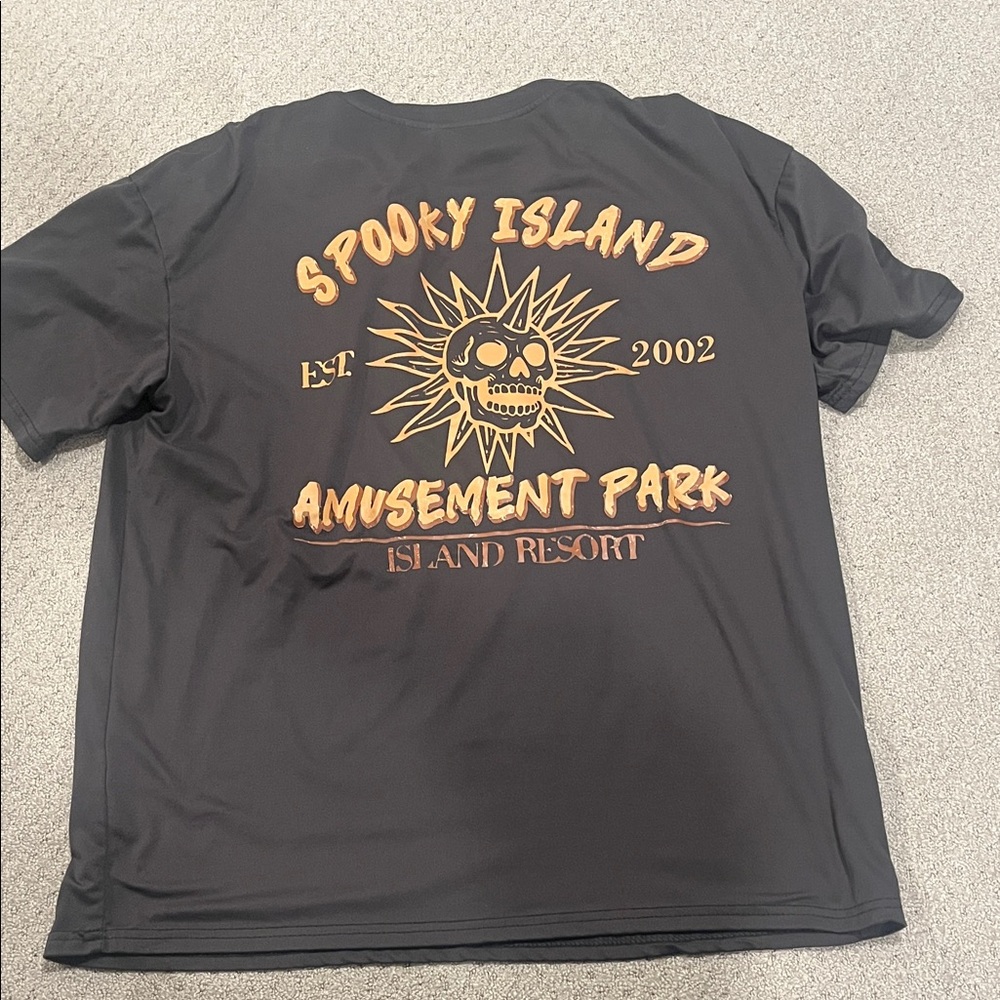Women’s Grapic Oversized Tee featuring Spooky Island Design - Picture 2 of 2